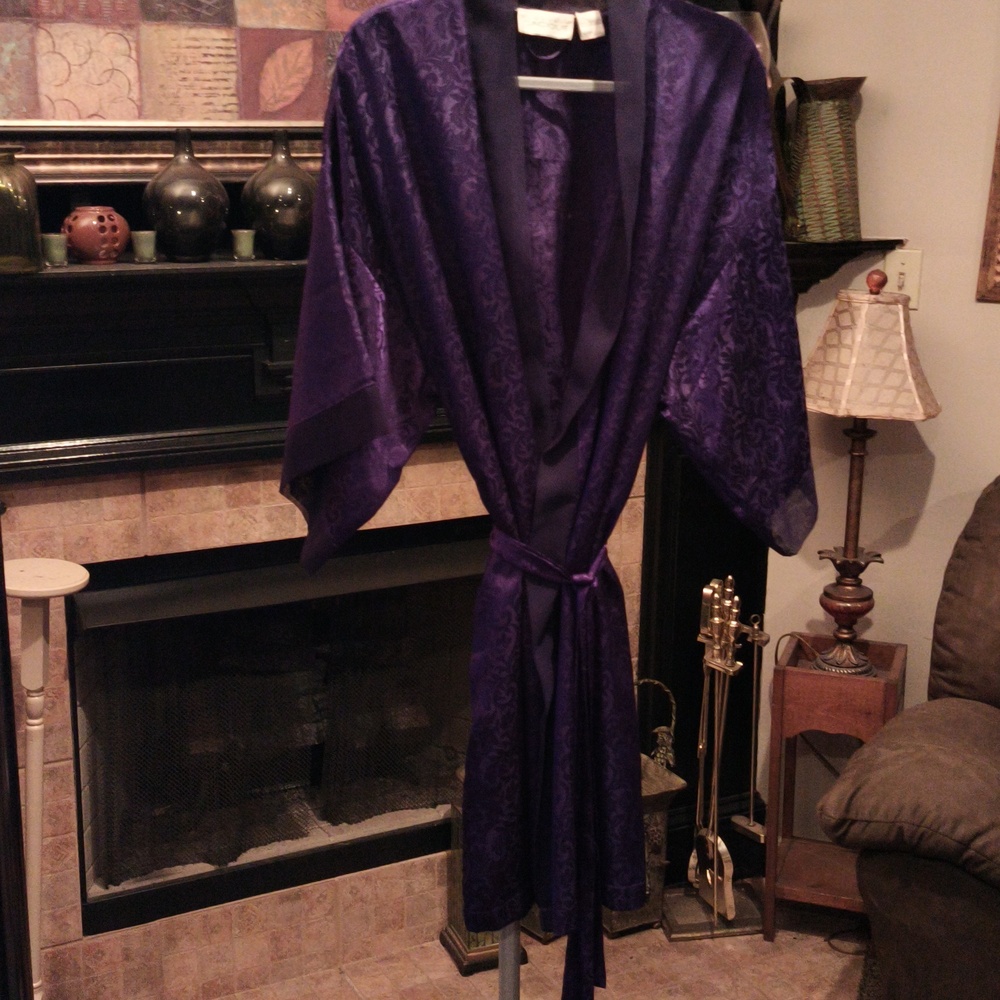 FINAL PRICE Cacique Purple Lingerie With Black Trim Size Large - Picture 5 of 15
